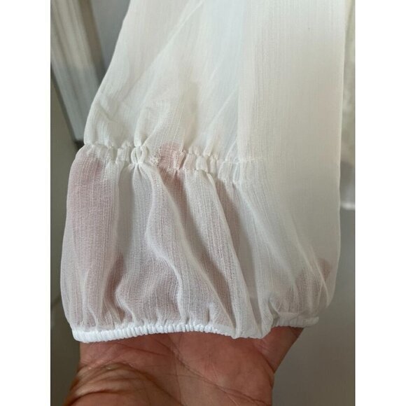 Torrid Top Women 4X White Feminine Lace Pullover Chiffon Minimalist Ballerina - Picture 4 of 16